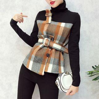 Turtleneck Mock Two Piece Pullover