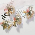 Faux Crystal Flower Earring 1 Pair - Multicolour - One Size