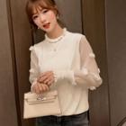 Balloon-sleeve Bobble Sweater