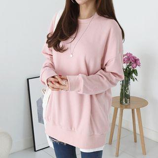 Love Embroidered Long Sweatshirt