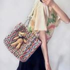 Patterned Tote Bag / Bag Charm / Set