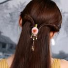 Gemstone Pearl Drop Hair Clip
