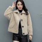 Faux Shearling Button Jacket / Undershorts