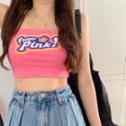 Short-sleeve Printed T-shirt / Tube Top