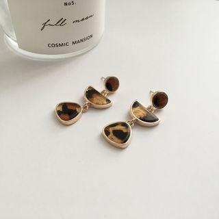 Leopard Print Resin Dangle Earring