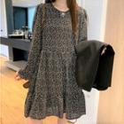 Floral Mini A-line Dress / Button-up Vest