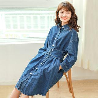 Denim Long-sleeve Shirt Drss
