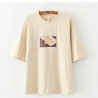 Sunrise Print Short Sleeve T-shirt