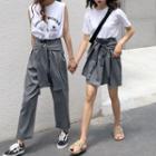 Printed Tank Top / Short Sleeve T-shirt / Straight Cut Pants / Plain A-line Skirt