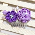 Set Of 2: Flower Hair Comb + Hair Clip