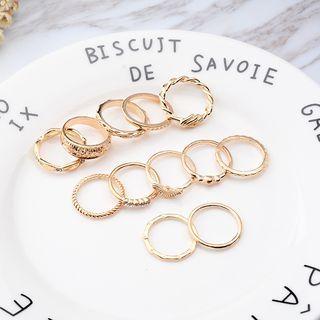 Set Of 12: Alloy Ring (various Designs)