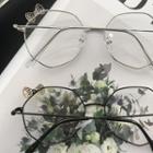 Bow Geometric Metal Frame Eyeglasses