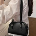 Pleather Bowler Shoulder Bag