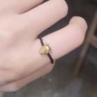 Zodiac Alloy Ring 1pc - Gold & Black - One Size