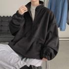 Zip-front Oversize Pullover