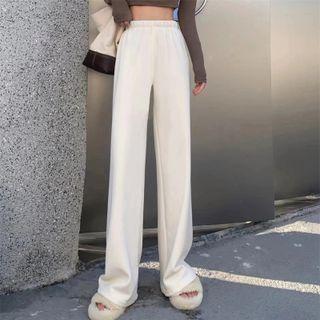 High Waist Drawstring Straight Leg Sweatpants