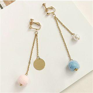 Non-matching Bobble Drop Earring
