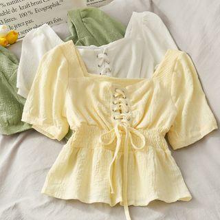 Square-neck Corset Blouse