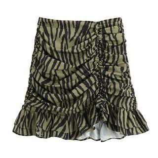 Animal Print Mini A-line Skirt