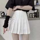 Drawstring Pleated Skirt