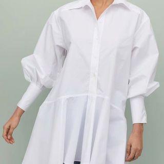 Long-sleeve Mermaid Mini Shirtdress