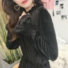 Plain Round-neck Long-sleeve Dress