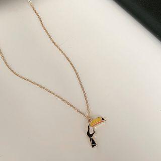 Bird Pendant Alloy Necklace Gold - One Size