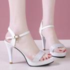 Ankle Strap Glitter Platform High-heel Sandals