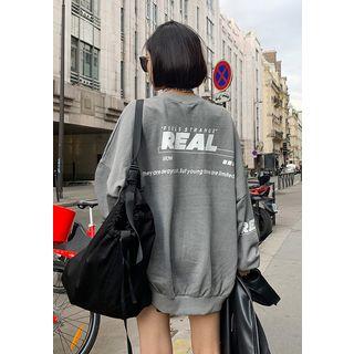 Real Letter Oversize Sweatshirt