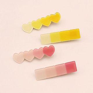 Gradient Heart / Square Hair Clip