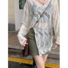 Mesh Knit Top Almond - One Size