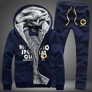 Set: Lettering Hood Jacket + Sweatpants