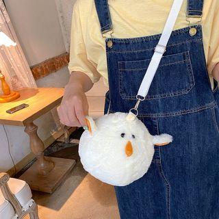 Fluffy Cartoon Crossbody Bag White - One Size