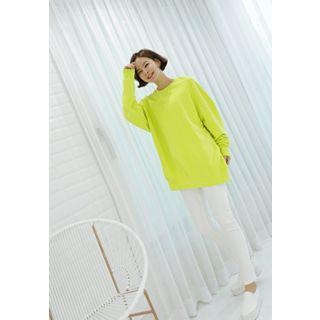 Drop-shoulder Long Pullover