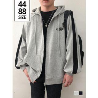 Couple Piped Zip-up Hoodie
