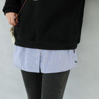 Mock Shirt Hem Blue - Stripe - One Size