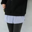 Mock Shirt Hem Blue - Stripe - One Size