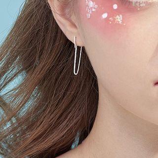 Asymmetric Earring 1 Pair - Silver - One Size