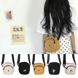Embroidered Adjustable Strap Canvas Crossbody Bag