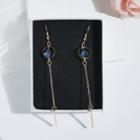 Metal Bar Drop Crystal Hook Earrings Era041 - 19
