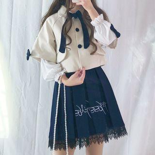 Short-sleeve Jacket / A-line Skirt / Midi Skirt / Set