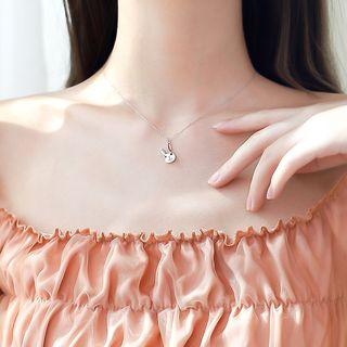 925 Sterling Silver Rabbit Pendant Necklace