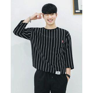 3/4-sleeve Pinstripe T-shirt