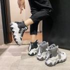 Platform Chunky Fleece-lined Lace-up Sneakers