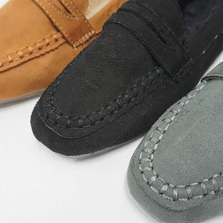 Fleece-lined Faux-suede Loafers