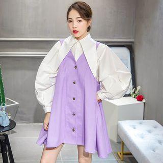 Bow Back A-line Pinafore Dress