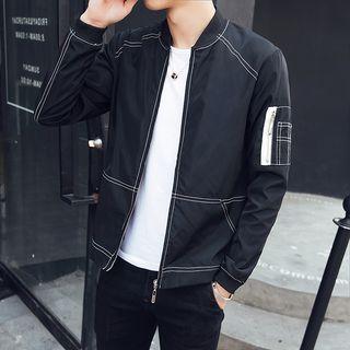 Stitch Detail Zip Light Jacket