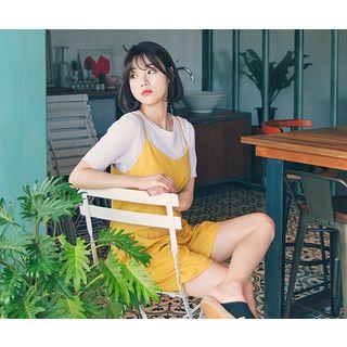 Spaghetti-strap Cotton Playsuit