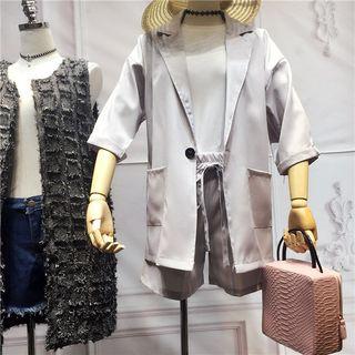 Set: 3/4-sleeve Blazer + Shorts