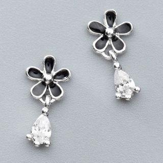 Floral Drop 925 Sterling Silver Earring